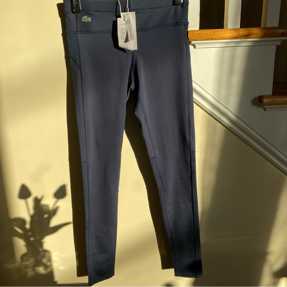Lacoste Sport 4-Way Stretch Leggings – Navy Blue – New with Tags